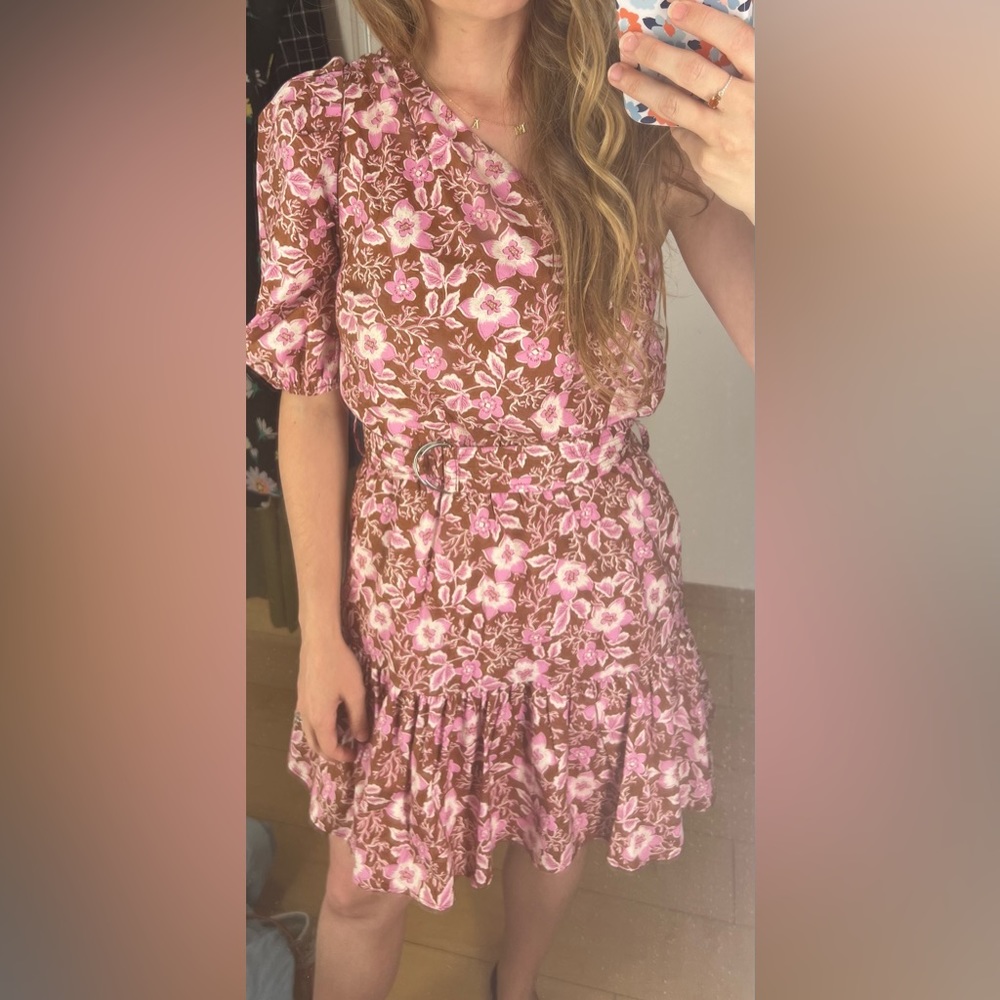 JASON WU One Shoulder Floral Mini Dress Size XS